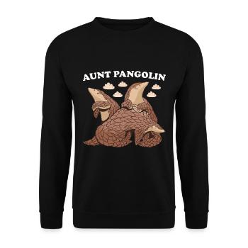 Tante Pangolin - Sweat-shirt Unisexe - noir - Devant - Alina (178cm) & Michal (187cm)