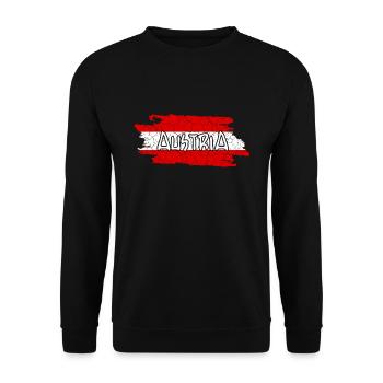 Austria Retro Look - Unisex Pullover - Schwarz - Vorne - Alina (178cm) & Michal (187cm)