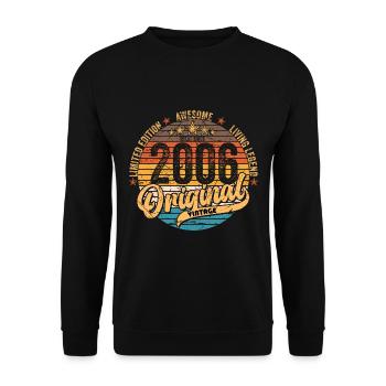 2006 vintage anniversaire rétro vintage cadeau - Sweat-shirt Unisexe - noir - Devant - Alina (178cm) & Michal (187cm)