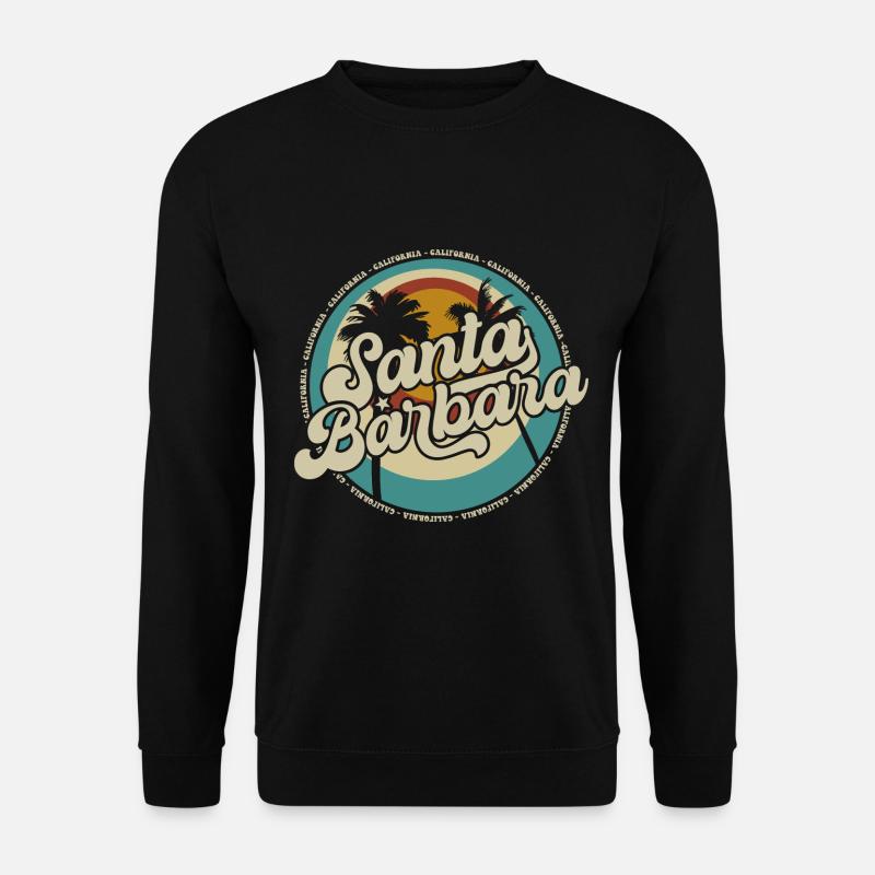 Santa Barbara California Sunset Retro - Unisex Sweatshirt - black