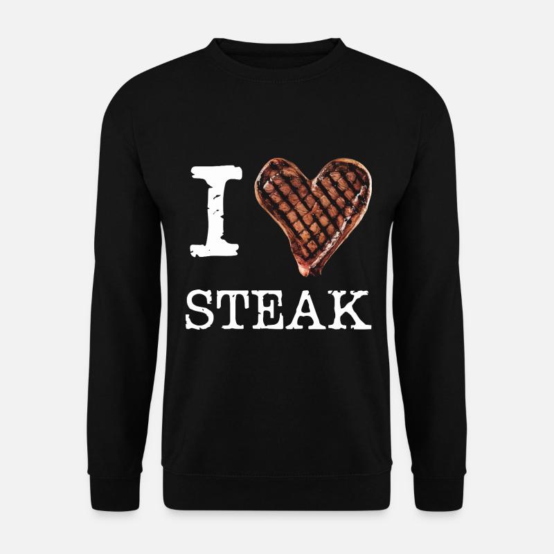 Ich liebe Steak - Unisex Pullover - Schwarz