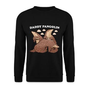 Papa Pangolin - Sweat-shirt Unisexe - noir - Devant - Alina (178cm) & Michal (187cm)