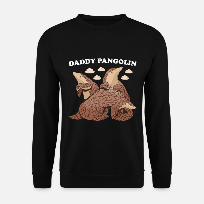 Daddy Pangolin - Unisex Pullover - Schwarz