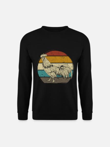 Rooster retro - Unisex Sweatshirt - black