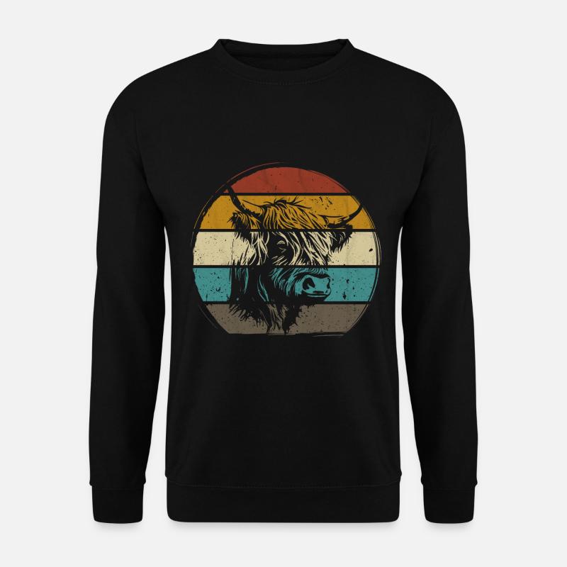 schottischer Hochländer Hochland Rind Highland - Unisex Pullover - Schwarz