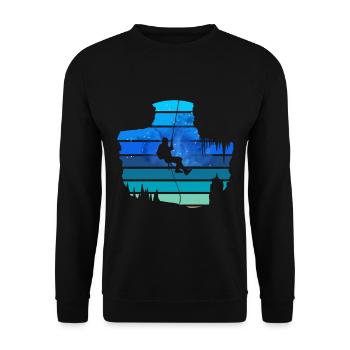 Retro sunset caving - Unisex Sweatshirt - black - Front - Alina (178cm) & Michal (187cm)