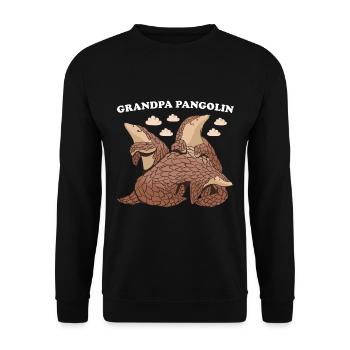 Grand-père Pangolin - Sweat-shirt Unisexe - noir - Devant - Alina (178cm) & Michal (187cm)