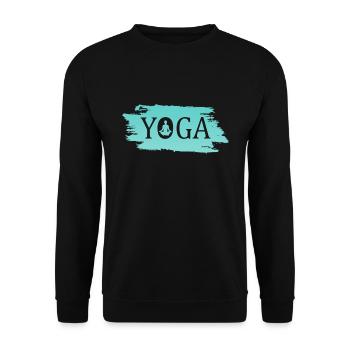 Yoga - Unisex Pullover - Schwarz - Vorne - Alina (178cm) & Michal (187cm)