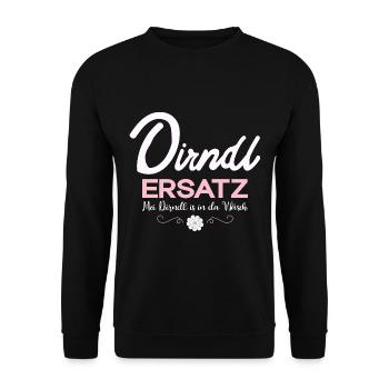 Damen Dirndl Ersatz Trachten Ersatz Bluse Kirmes - Unisex Pullover - Schwarz - Vorne - Alina (178cm) & Michal (187cm)