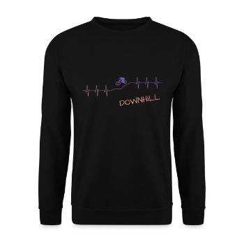 Downhill Bmx MTB Geschenk - Unisex Pullover - Schwarz - Vorne - Alina (178cm) & Michal (187cm)