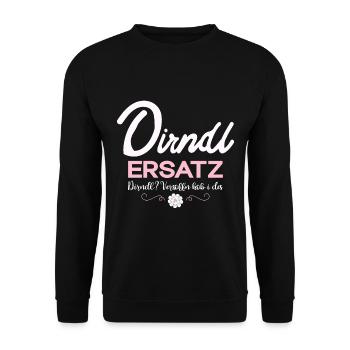 Damen Dirndl Ersatz Trachten Ersatz Bluse Kirmes - Unisex Pullover - Schwarz - Vorne - Alina (178cm) & Michal (187cm)