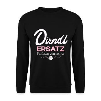 Damen Dirndl Ersatz Trachten Ersatz Bluse Kirmes - Unisex Pullover - Schwarz - Vorne - Alina (178cm) & Michal (187cm)