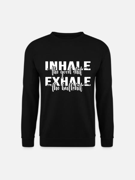 einfach atmen fashion design spruch inhale exhale - Unisex Pullover - Schwarz