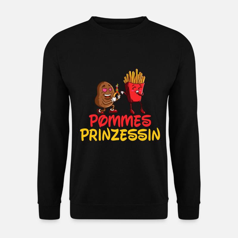 Pommes Prinzessin - Unisex Pullover - Schwarz