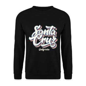 Santa Cruz Californie vintage rétro surfing ville - Sweat-shirt Unisexe - noir - Devant - Alina (178cm) & Michal (187cm)