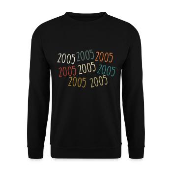 Né en 2005 - légendaire depuis 2005 - Sweat-shirt Unisexe - noir - Devant - Alina (178cm) & Michal (187cm)
