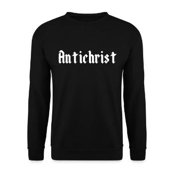 ANTICHRIST Superstar Occult Satan Gothic Heidentum - Unisex Pullover - Schwarz - Vorne - Alina (178cm) & Michal (187cm)