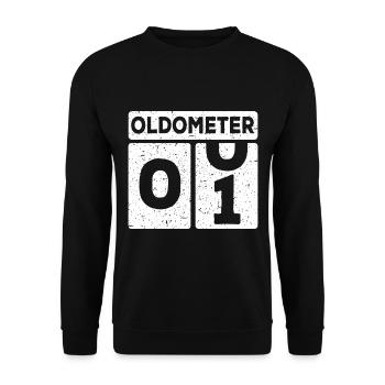 1st birthday 1 year Funny 1 birthday - Unisex Sweatshirt - black - Front - Alina (178cm) & Michal (187cm)
