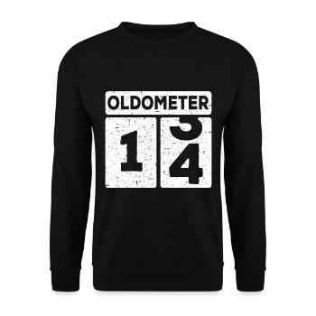 14th birthday 14 years Funny 14th birthday - Unisex Sweatshirt - black - Front - Alina (178cm) & Michal (187cm)