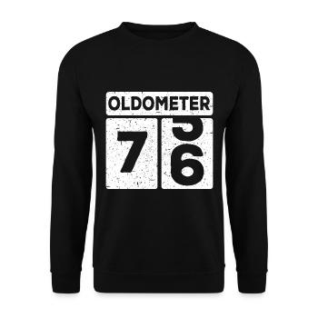76th birthday 76 years funny 76th birthday - Unisex Sweatshirt - black - Front - Alina (178cm) & Michal (187cm)