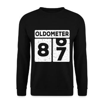 87th birthday 87 years funny 87th birthday - Unisex Sweatshirt - black - Front - Alina (178cm) & Michal (187cm)