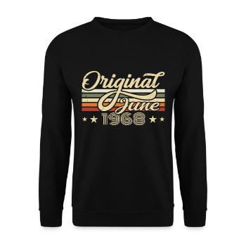 June 1968 | Birthday 1968 Vintage June 1968 - Unisex Sweatshirt - black - Front - Alina (178cm) & Michal (187cm)