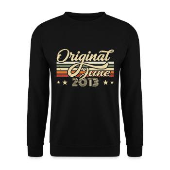 June 2013 | Birthday 2013 Vintage June 2013 - Unisex Sweatshirt - black - Front - Alina (178cm) & Michal (187cm)