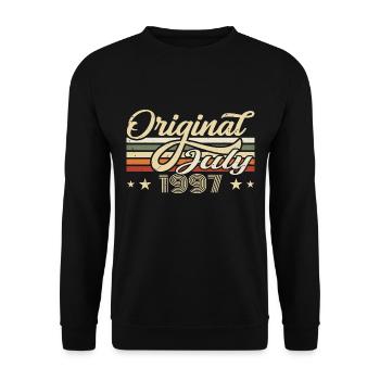 Cadeau juillet 1997 anniversaire né en juillet 1997 - Sweat-shirt Unisexe - noir - Devant - Alina (178cm) & Michal (187cm)