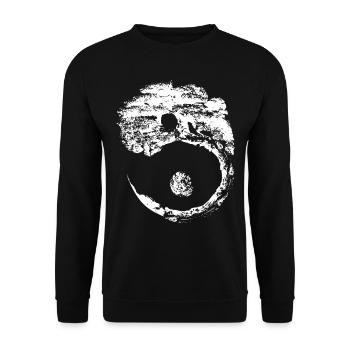 Yin Yang Symbole Bonsai Spiritualité - Sweat-shirt Unisexe - noir - Devant - Alina (178cm) & Michal (187cm)