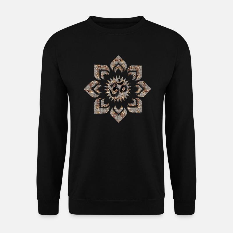 mandala om - Sweat-shirt Unisexe - noir