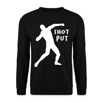 Shot Put Design Gift - Unisex Sweatshirt - black - Front - Alina (178cm) & Michal (187cm)