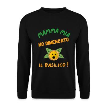 MAMMA MIA I DEMECIATO BASILIKUM ! - Unisex Pullover - Schwarz - Vorne - Alina (178cm) & Michal (187cm)