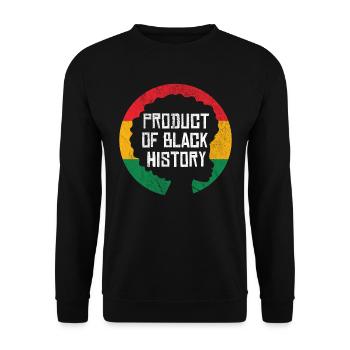 Produkt der Schwarzen Geschichte - Unisex Pullover - Schwarz - Vorne - Alina (178cm) & Michal (187cm)