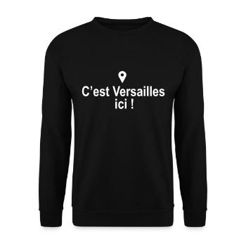 C est Versailles ici - Sweat-shirt Unisexe - noir - Devant - Alina (178cm) & Michal (187cm)