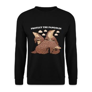 Protéger le pangolin pangolin - Sweat-shirt Unisexe - noir - Devant - Alina (178cm) & Michal (187cm)