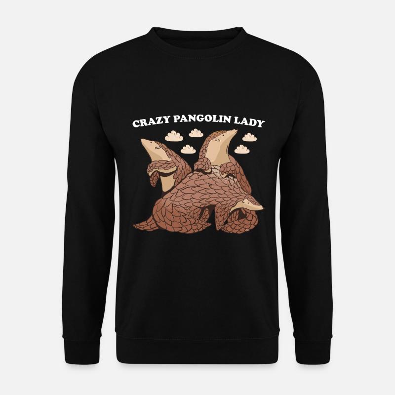 Crazy Pangolin Lady Pangolin - Unisex Sweatshirt - black