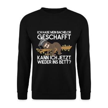 Sloth Faulenzer Süßes Faultier Geschenk - Unisex Pullover - Schwarz - Vorne - Alina (178cm) & Michal (187cm)