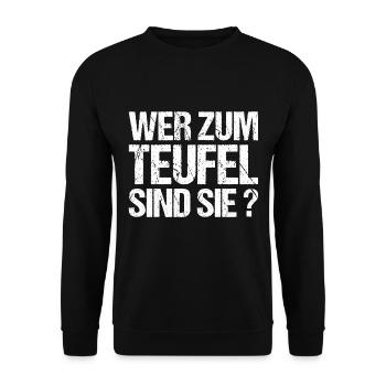 Wer sind sie Chef Kollege Arbeit Kollegin - Unisex Pullover - Schwarz - Vorne - Alina (178cm) & Michal (187cm)