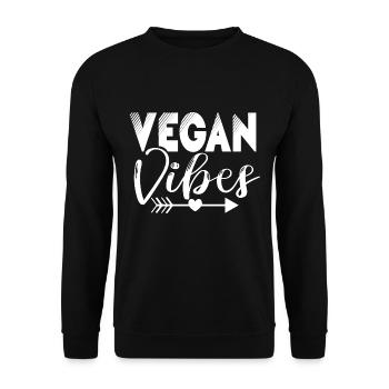 Vegan Vibes - Unisex Pullover - Schwarz - Vorne - Alina (178cm) & Michal (187cm)