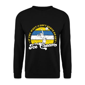 Volleyball Motiv Volley Spruch Geschenk - Unisex Pullover - Schwarz - Vorne - Alina (178cm) & Michal (187cm)