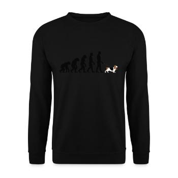 Basset - Unisex Pullover - Schwarz - Vorne - Alina (178cm) & Michal (187cm)