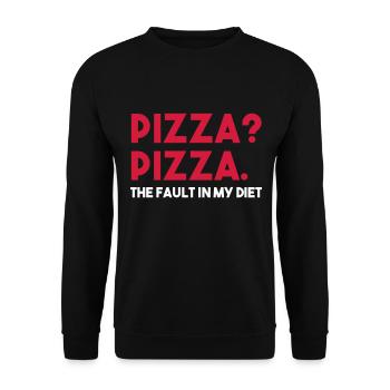 PIZZA? PIZZA. La faille dans mon régime - Sweat-shirt Unisexe - noir - Devant - Alina (178cm) & Michal (187cm)