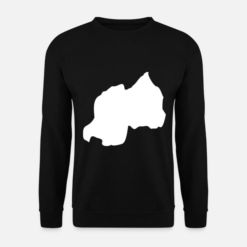 Rwanda map flag - Unisex Sweatshirt - black