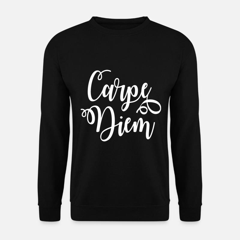 Carpe Diem Saying - Unisex Pullover - Schwarz