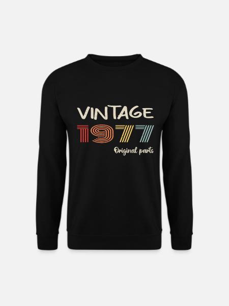 Original 1977 Vintage | Geburtstagsgeschenk 1977 - Unisex Pullover - Schwarz