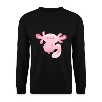 Axolotl - Unisex Sweatshirt - black - Front - Alina (178cm) & Michal (187cm)