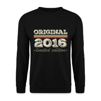 Legende seit 2016 Geboren 2016 Geburtstag 2016 - Unisex Pullover - Schwarz - Vorne - Alina (178cm) & Michal (187cm)