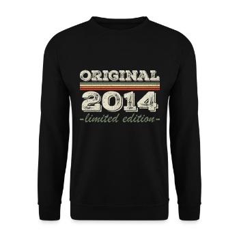 Légende depuis 2014 Né en 2014 Anniversaire 2014 - Sweat-shirt Unisexe - noir - Devant - Alina (178cm) & Michal (187cm)