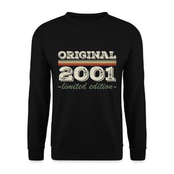 Legende seit 2001 Geboren 2001 Geburtstag 2001 - Unisex Pullover - Schwarz - Vorne - Alina (178cm) & Michal (187cm)