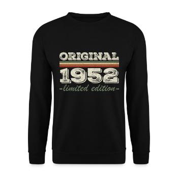 Legende seit 1952 Geboren 1952 Geburtstag 1952 - Unisex Pullover - Schwarz - Vorne - Alina (178cm) & Michal (187cm)